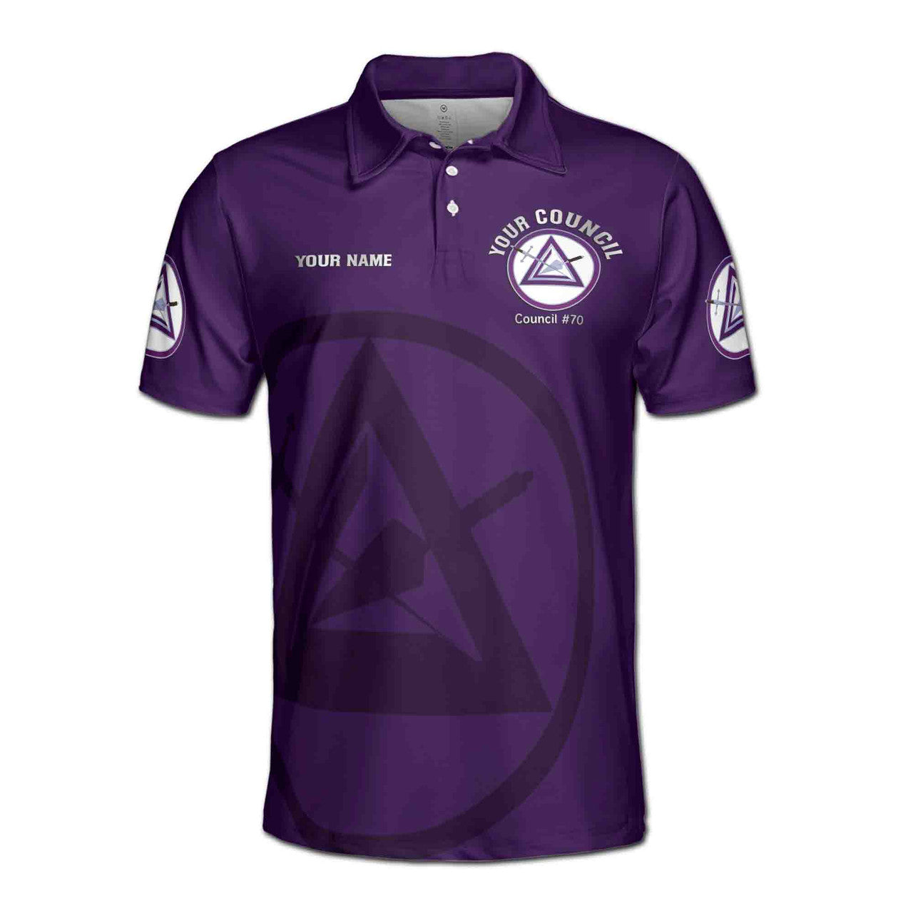 Customize Name Council Royal and Select Masters Freemasonry Men's Polo Shirt - FUKAMASONIC