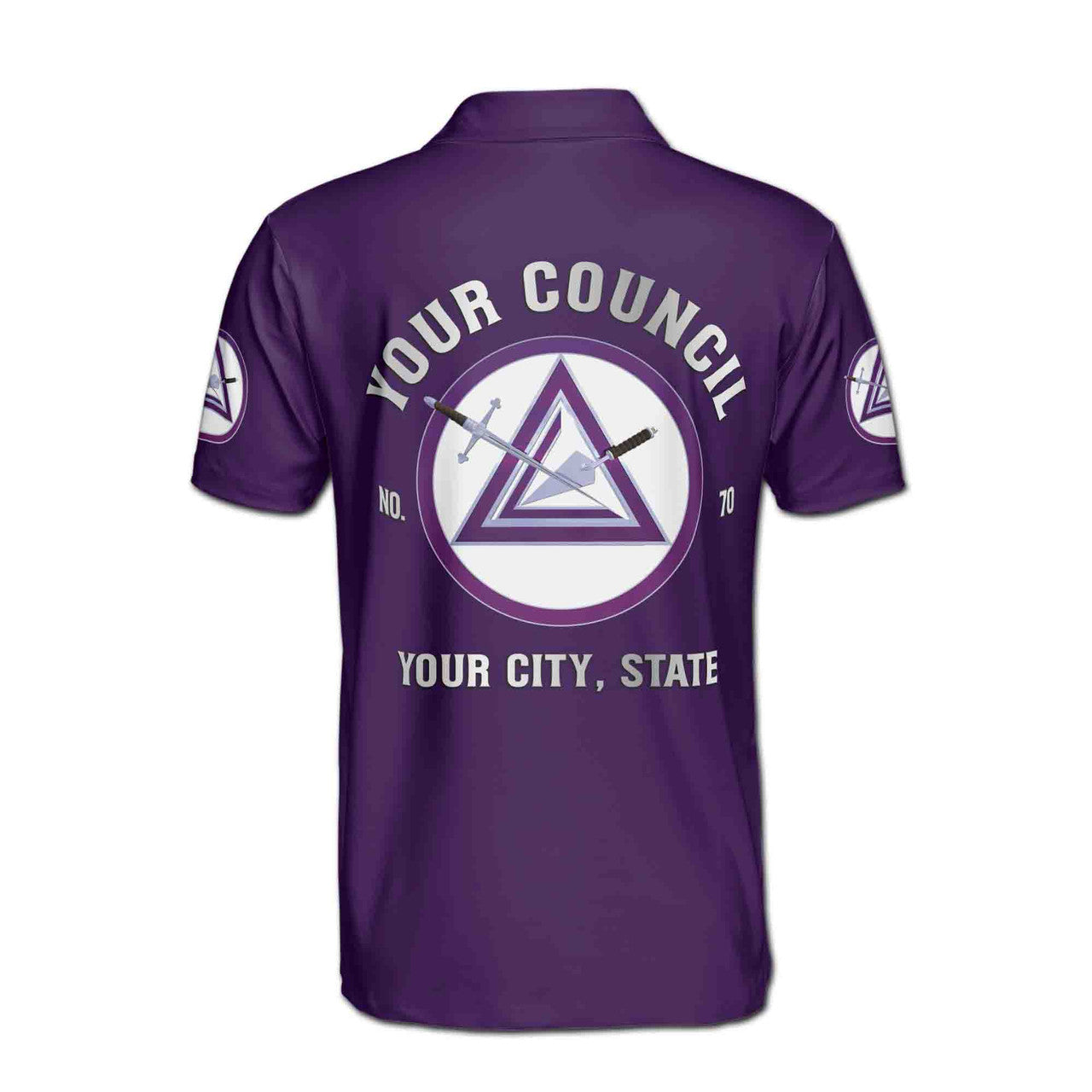 Customize Name Council Royal and Select Masters Freemasonry Men's Polo Shirt - FUKAMASONIC