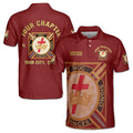 Customize Name Chapter Masonic Knights Templar Freemasonry Men's Polo Shirt - FUKAMASONIC