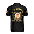 Customize Name Chapter Masonic Knights Templar Freemasonry Men's Polo Shirt - FUKAMASONIC