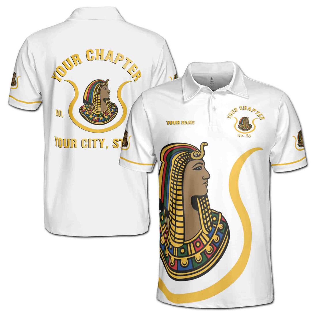 Custom Name Court Name Daughter Ancient Egyptian Men's Polo Shirt S-5XL - FUKAMASONIC