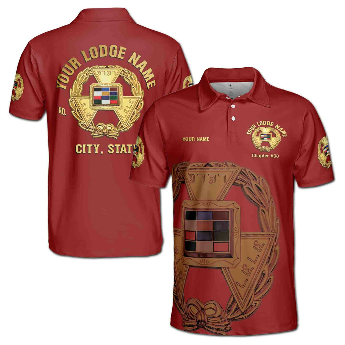 Custom Royal Arch Past Grand High Priest York Rite Men's Polo Shirt S-5XL - FUKAMASONIC