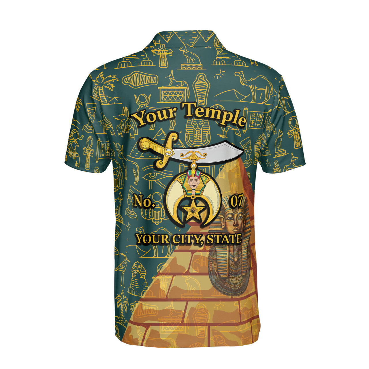 Personalized Masonic Noble Shriner Men's Polo Shirt S-5XL - FUKAMASONIC