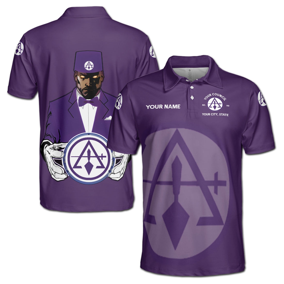 Customized Cryptic Masonry Royal and Select Master Men's Polo Shirt S-5XL - FUKAMASONIC