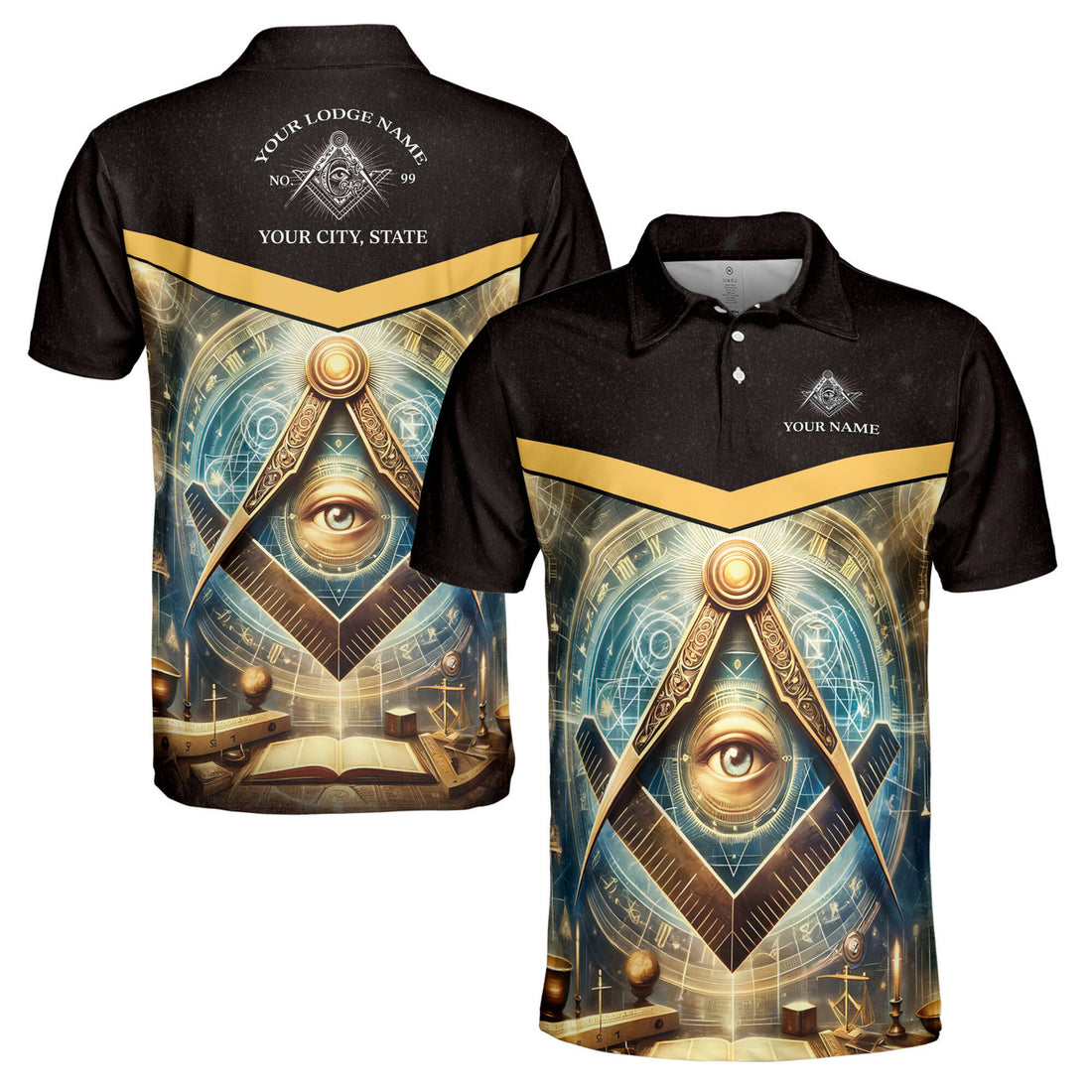Personalized Master Mason Freemasonry Mystic Men's Polo Shirt S-5XL - FUKAMASONIC