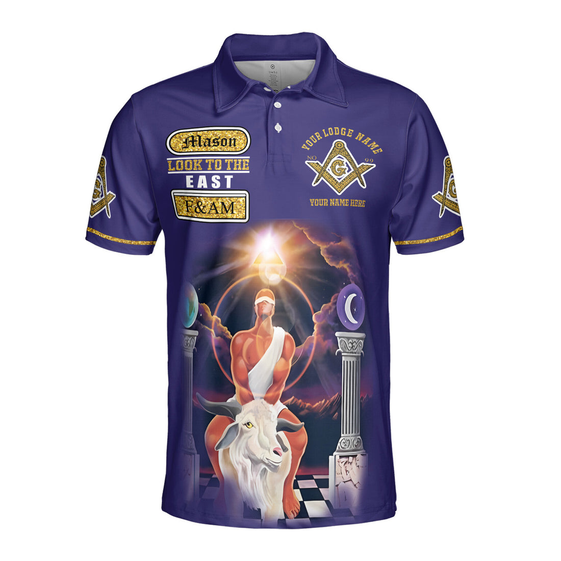 Freemason Prince Hall Masonic Medieval Astral Men's Polo Shirt S-5XL - FUKAMASONIC