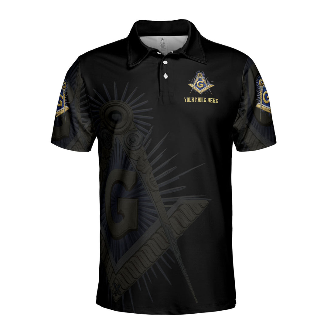 Personalized Freemasonry Master Mason Golden Men's Polo Shirt S-5XL - FUKAMASONIC