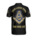 Personalized Freemasonry Master Mason Golden Men's Polo Shirt S-5XL - FUKAMASONIC
