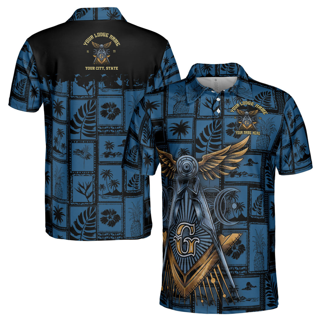 Customized Freemasonry Masonic Vintage Picture Men's Polo Shirt S-5XL - FUKAMASONIC