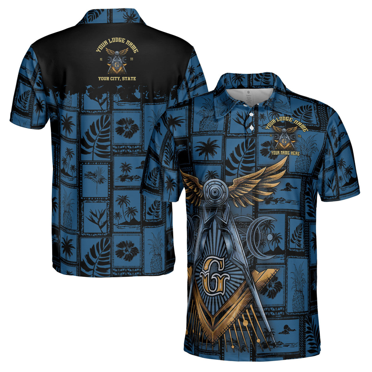 Customized Freemasonry Masonic Vintage Picture Men's Polo Shirt S-5XL - FUKAMASONIC