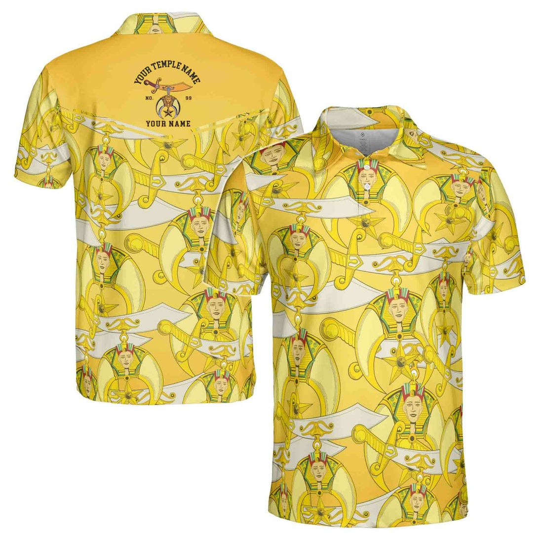 Customized Temple Mason Noble Shriners Men's Polo Shirt S-5XL - FUKAMASONIC