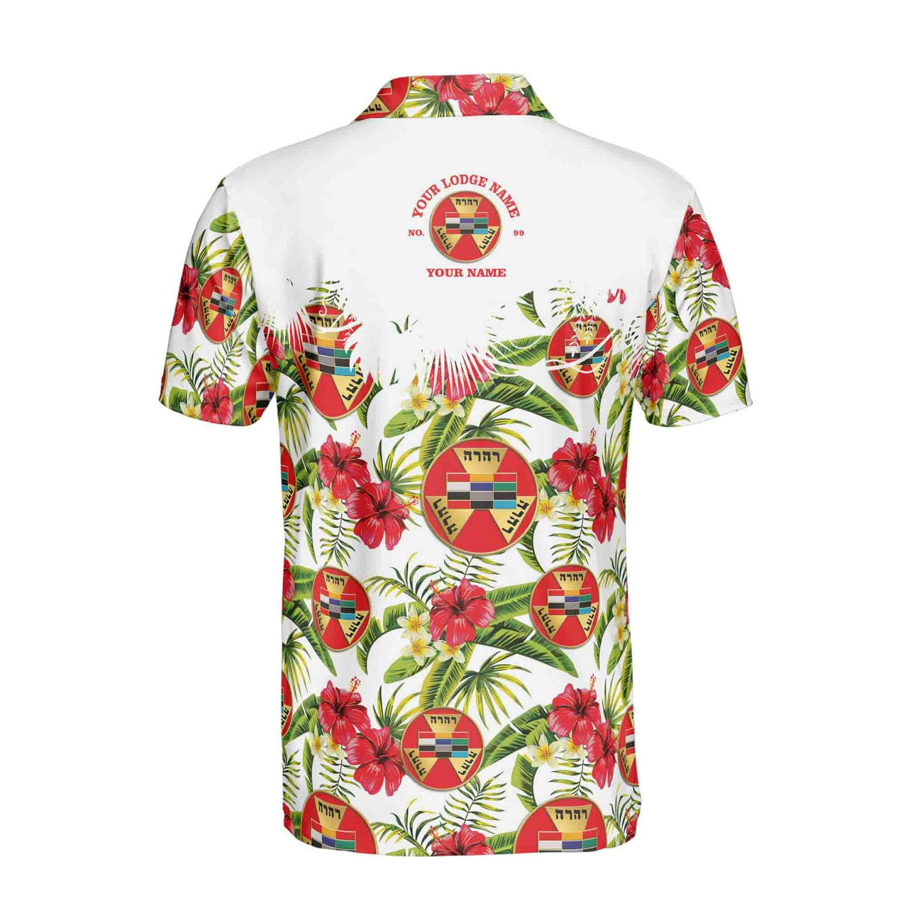 Personalized Royal Arch Masonic Tropical Tree Men's Polo Shirt S-5XL - FUKAMASONIC