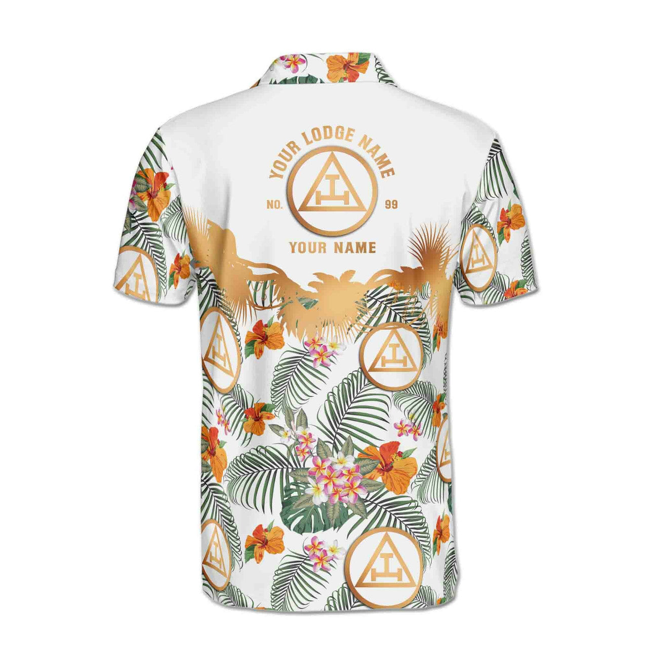 Customized Royal Arch Masonry Palm Leaf Men's Polo Shirt S-5XL - FUKAMASONIC
