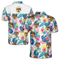 Customized Scottish Rite 32 Colorful Palm Leaf Men's Polo Shirt S-5XL - FUKAMASONIC