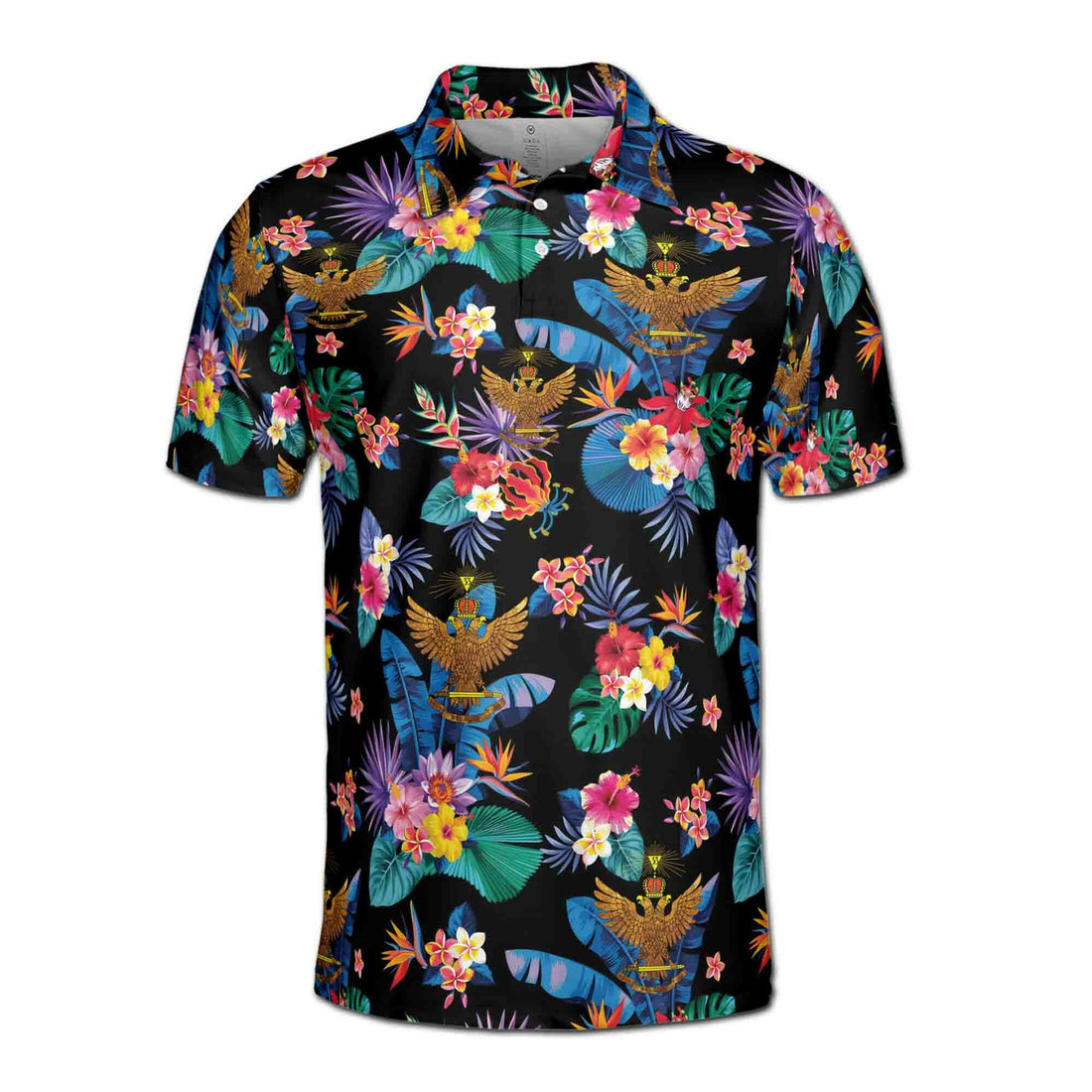 Customized Scottish Rite 33 Colorful Palm Leaf Men's Polo Shirt S-5XL - FUKAMASONIC
