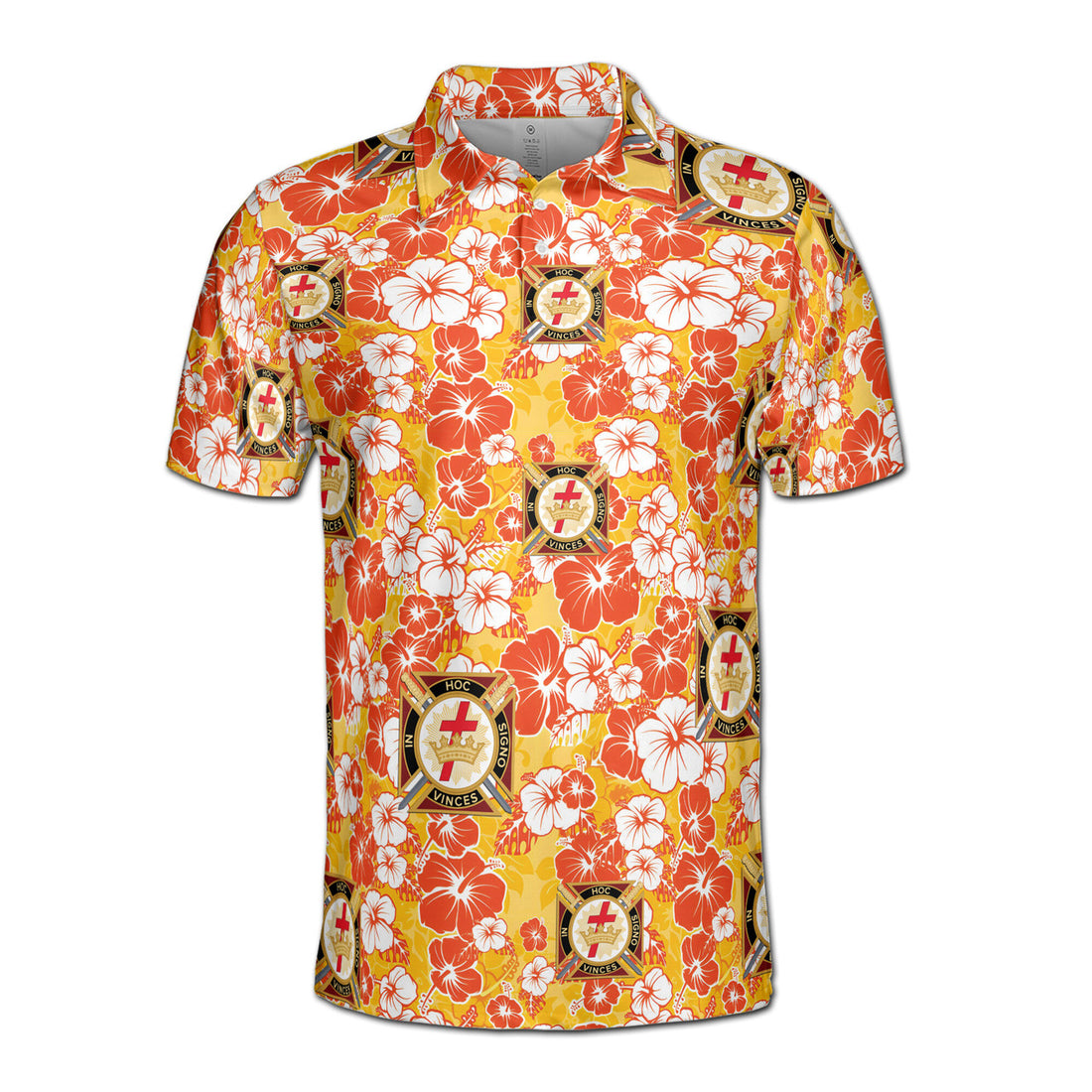 Customized Knights Templar Commandery Masonry Floral Men's Polo Shirt S-5XL - FUKAMASONIC