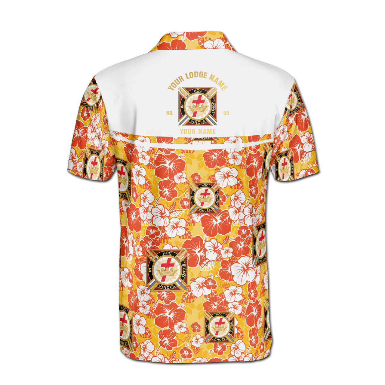 Customized Knights Templar Commandery Masonry Floral Men's Polo Shirt S-5XL - FUKAMASONIC