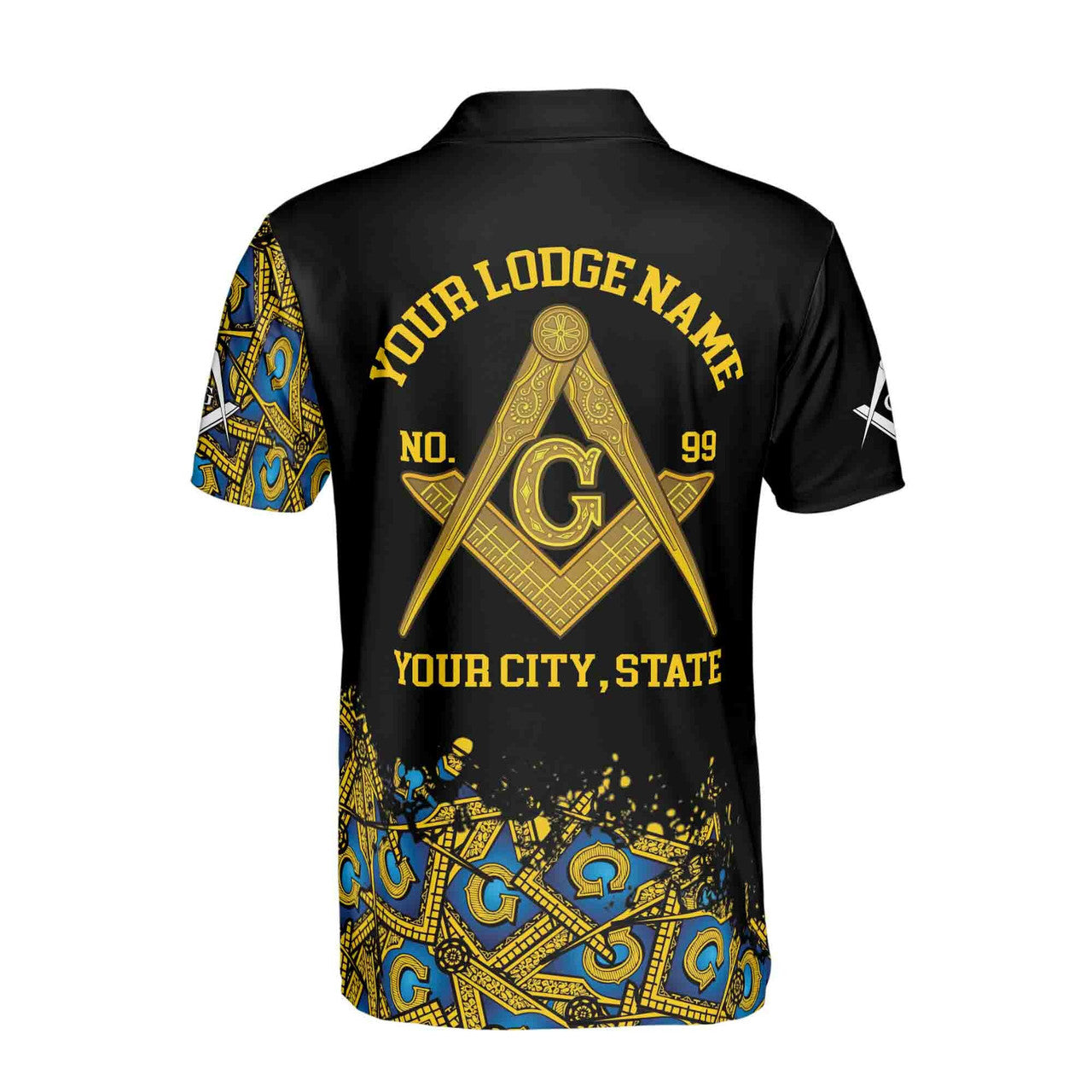 Customized Blue Lodge Master Mason Mansonic Men's Polo Shirt S-5XL - FUKAMASONIC