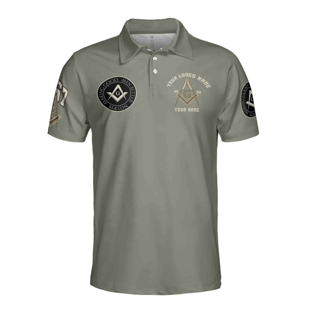 Customized Name Mason Making Good Man Better 357 Men's Polo Shirt S-5XL - FUKAMASONIC