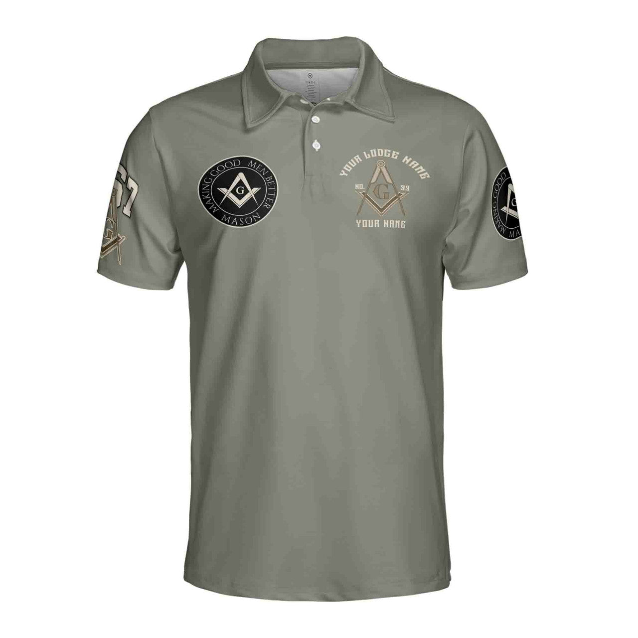 Customized Name Mason Making Good Man Better 357 Men's Polo Shirt S-5XL - FUKAMASONIC