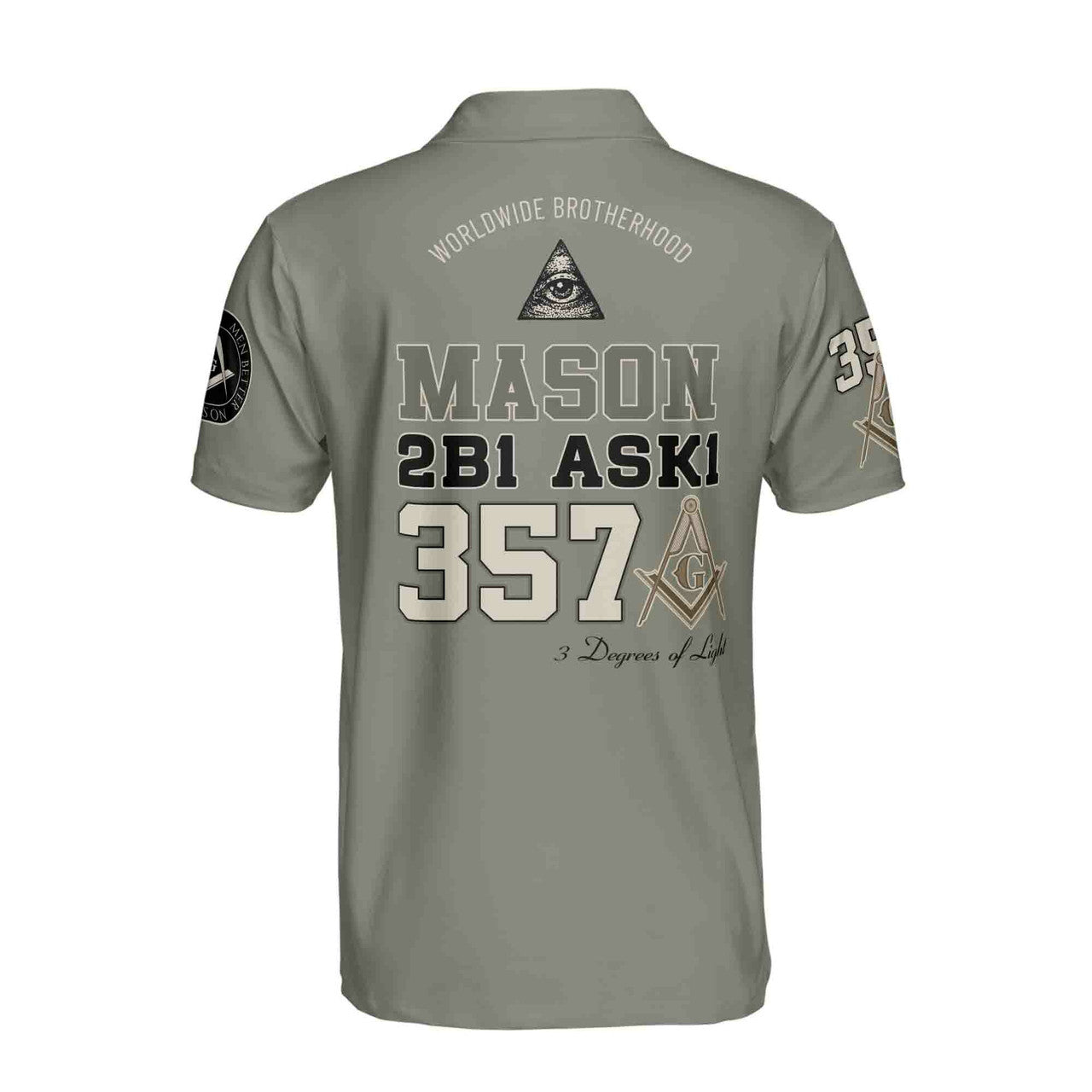 Customized Name Mason Making Good Man Better 357 Men's Polo Shirt S-5XL - FUKAMASONIC