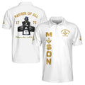 Personalized Freemason Father Of All Golden Line Men's Polo Shirt S-5XL - FUKAMASONIC