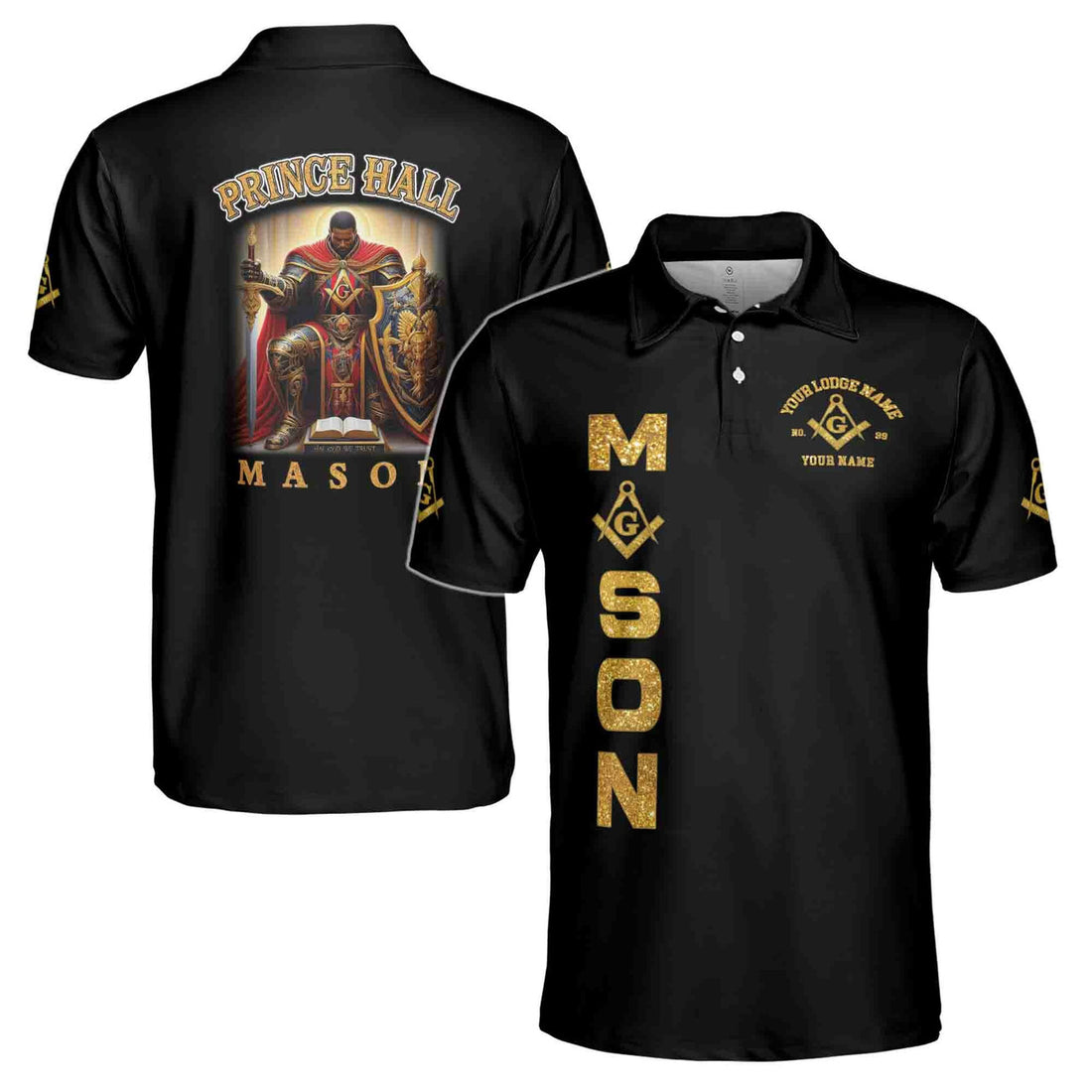 Customized Mason Prince Hall F&A.M Men's Polo Shirt S-5XL - FUKAMASONIC