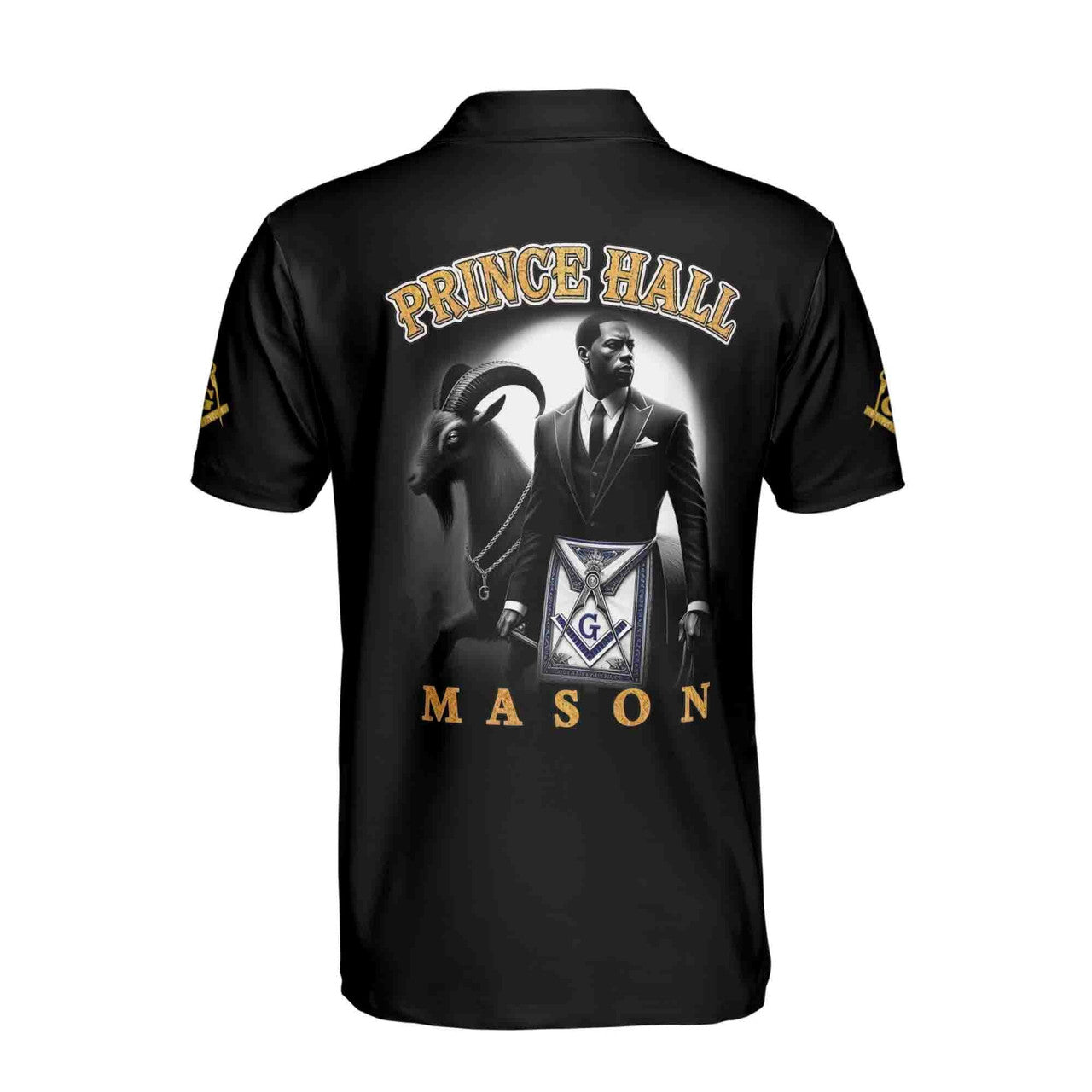Customized Masonic PHA Riding The Goat Men's Polo Shirt S-5XL - FUKAMASONIC