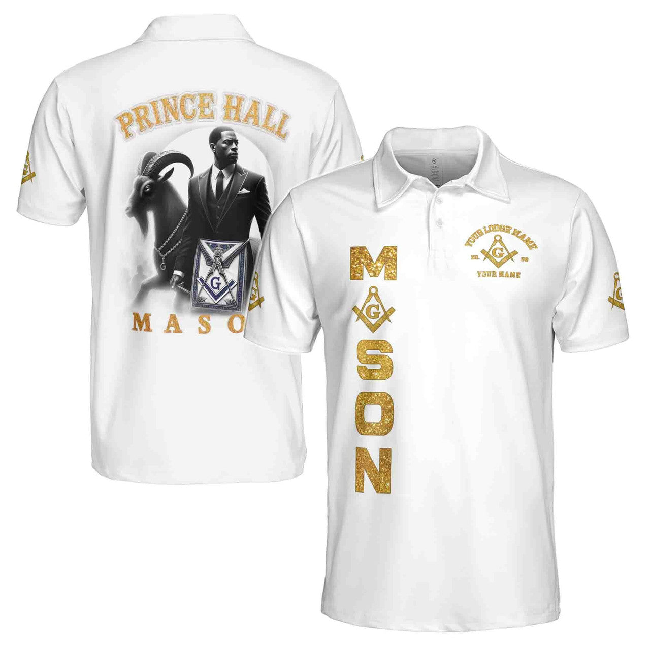 Customized Masonic PHA Riding The Goat Men's Polo Shirt S-5XL - FUKAMASONIC