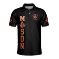 Custom Name Masonic Master Mason Grunge Men's Polo S-5XL - FUKAMASONIC