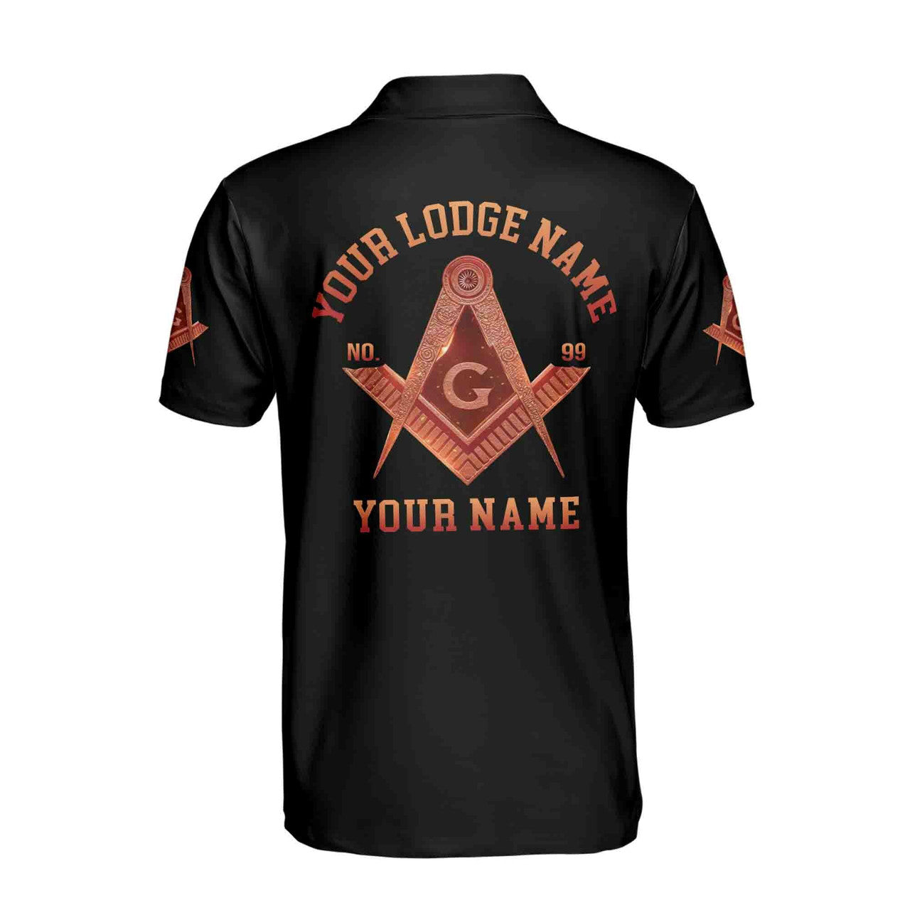 Custom Name Masonic Master Mason Grunge Men's Polo S-5XL - FUKAMASONIC