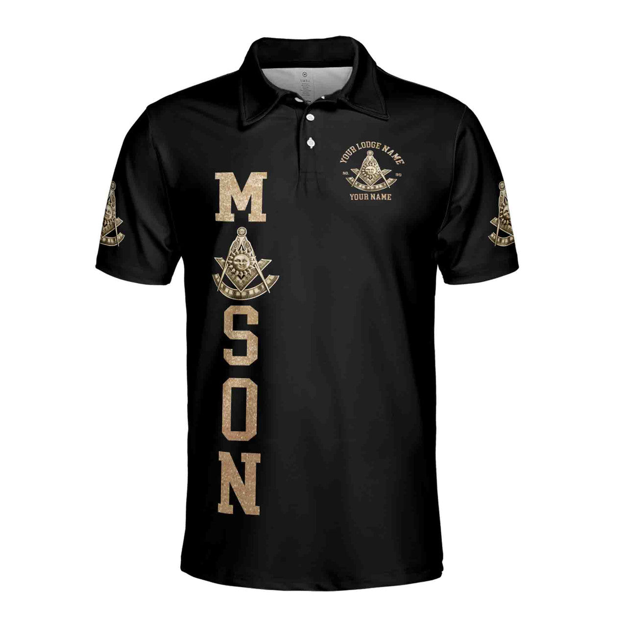 Custom Name Freemasonry Past Master Mason Men's Polo S-5XL - FUKAMASONIC