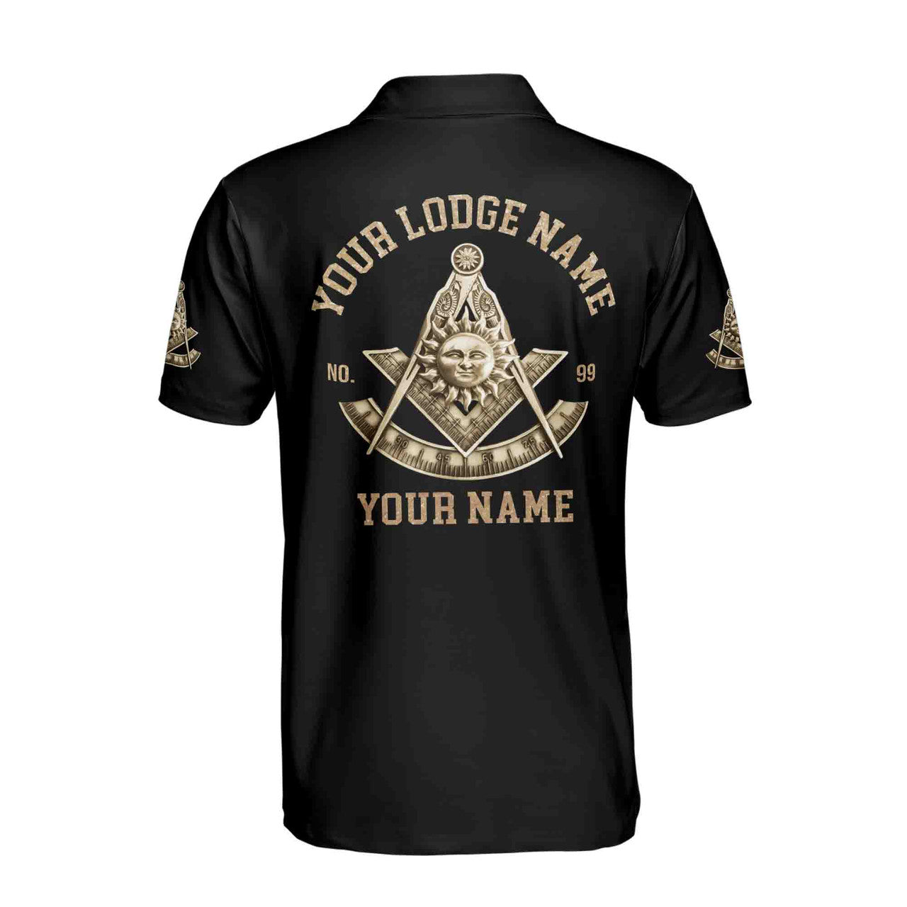 Custom Name Freemasonry Past Master Mason Men's Polo S-5XL - FUKAMASONIC