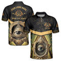 Customized Master Mason Freemasonry All Seeing Eye Men's Polo S-5XL