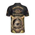 Customized Master Mason Freemasonry All Seeing Eye Men's Polo S-5XL - FUKAMASONIC