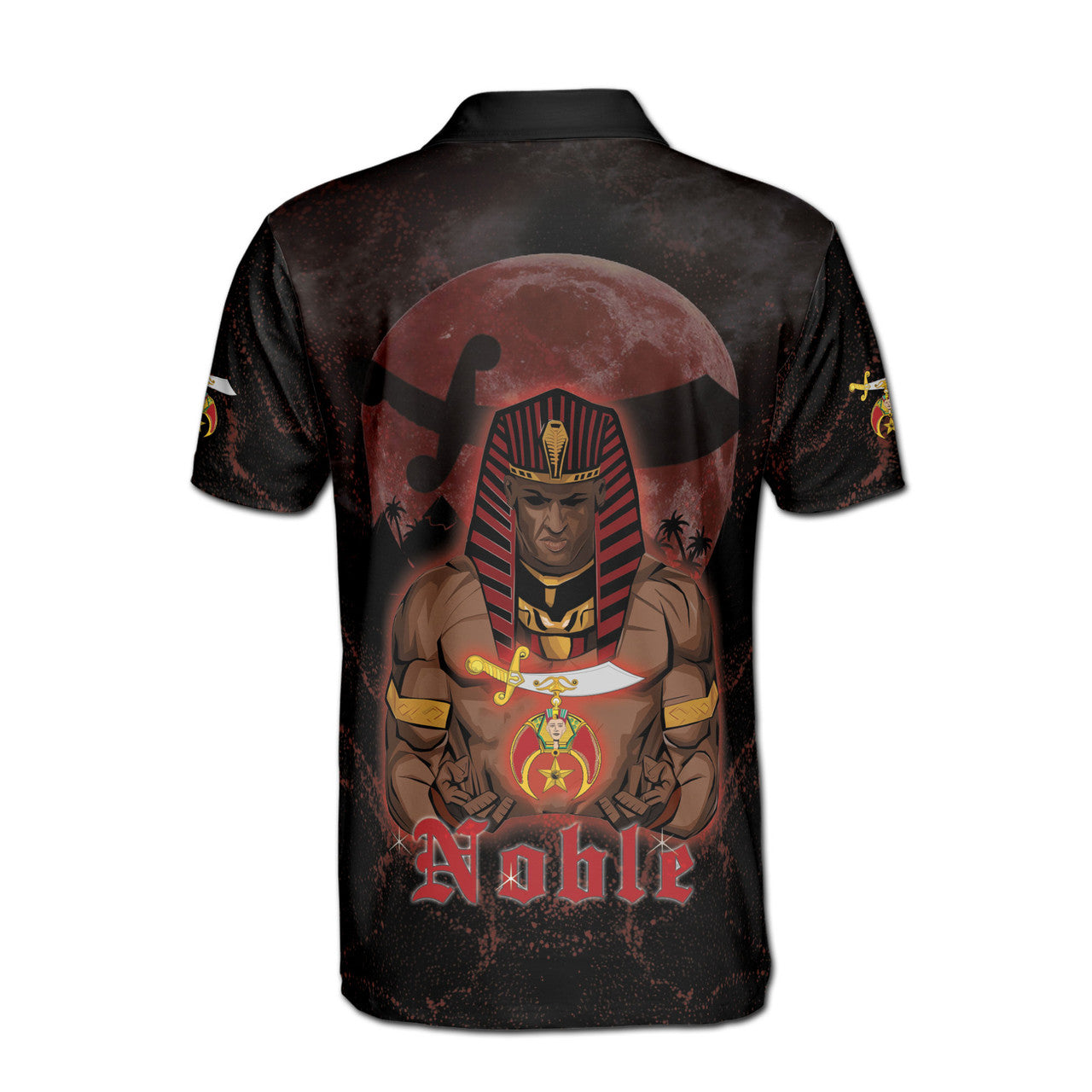 Customized Freemason Noble Shriners In Moonlight Men's Polo S-5XL - FUKAMASONIC
