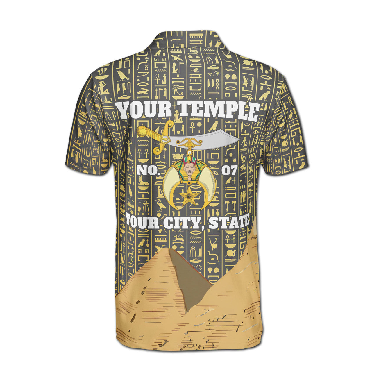 Personalized Masonic Noble Shriner Men's 3D Polo Shirt S-5XL - FUKAMASONIC