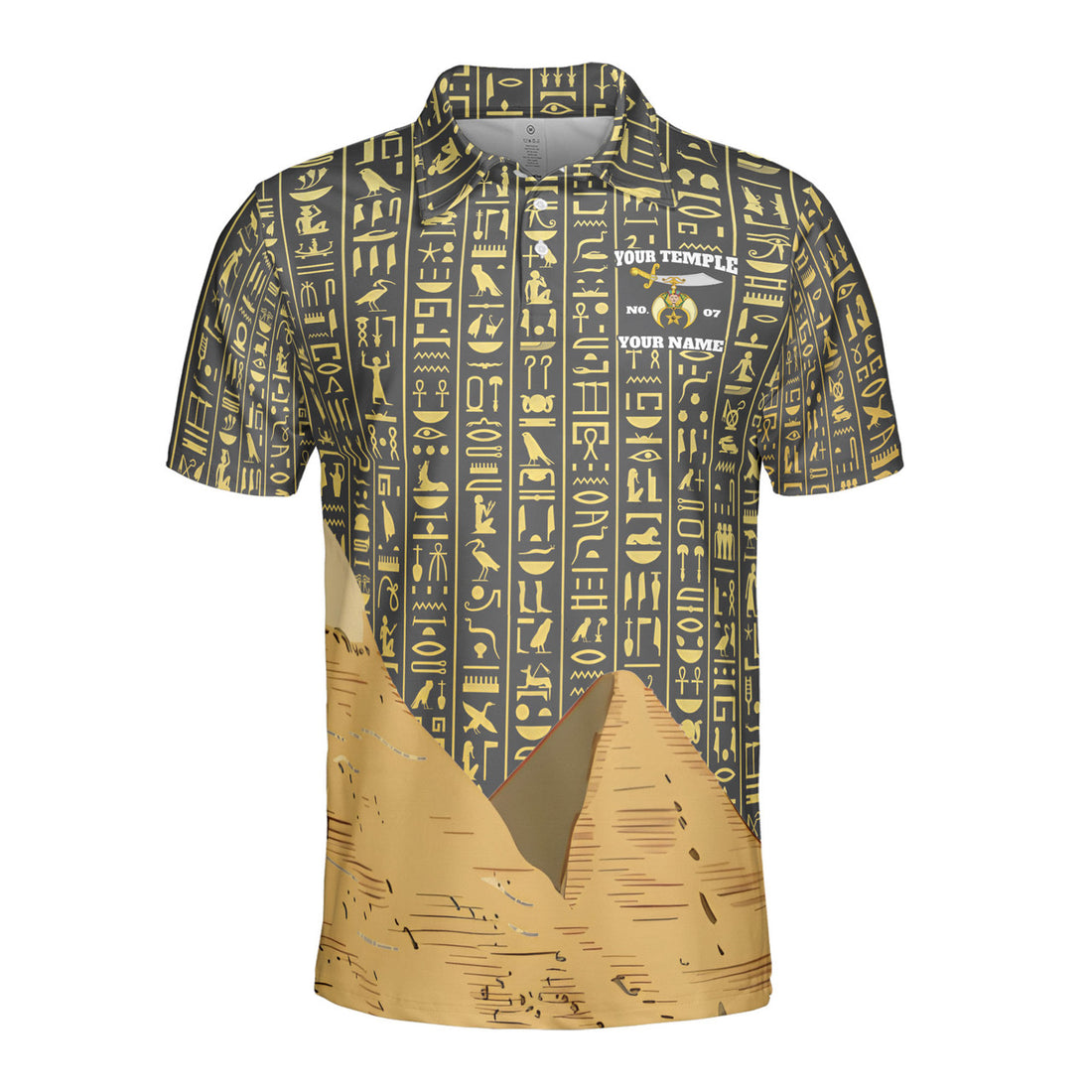 Personalized Masonic Noble Shriner Men's 3D Polo Shirt S-5XL