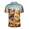 Customized Noble Shriners Masonry Pyramid On The Desert Men's Polo S-5XL - FUKAMASONIC