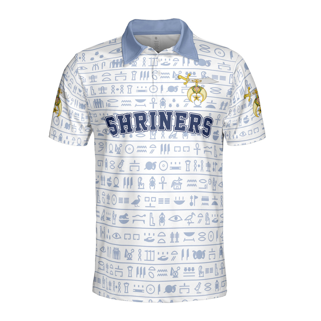 Customized Noble Polo Shriners Egyptian Patterns Men's Polo S-5XL