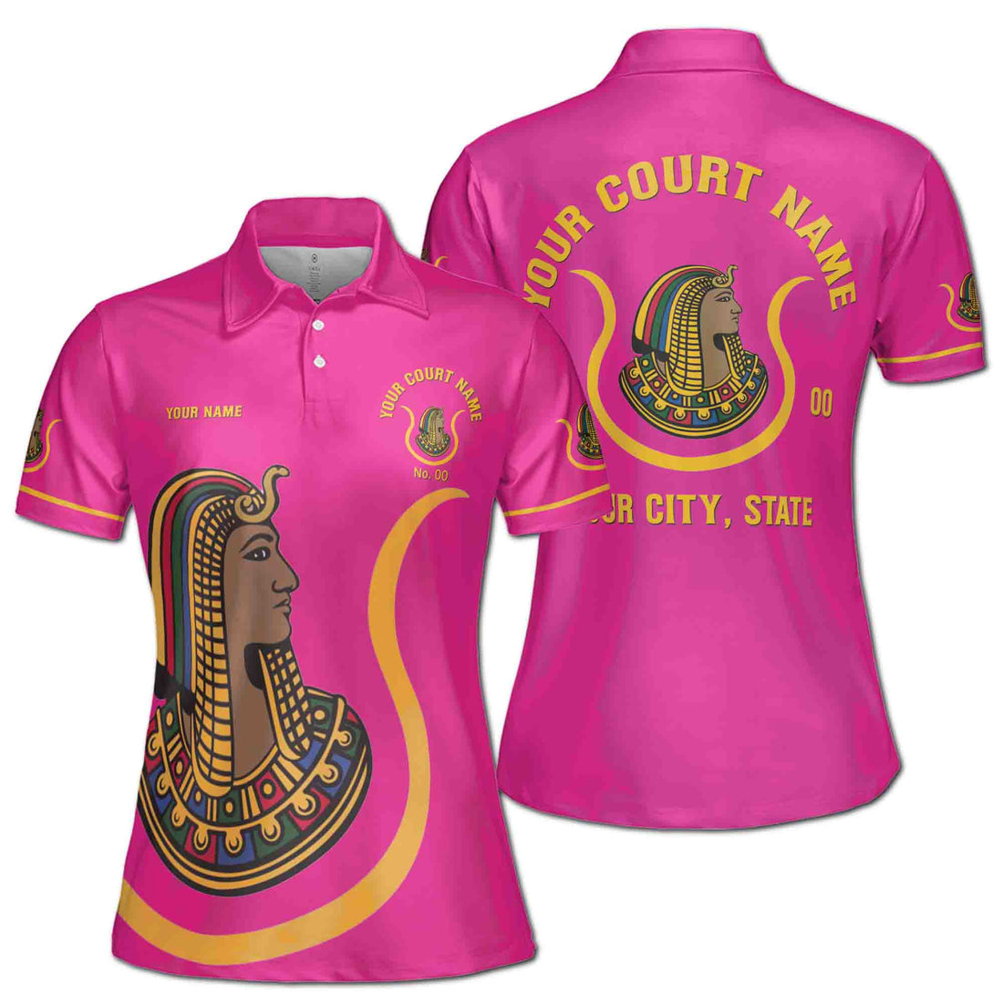 Custom Name Court Name Daughters Ancient Egyptian Women's Polo Shirt S-5XL - FUKAMASONIC