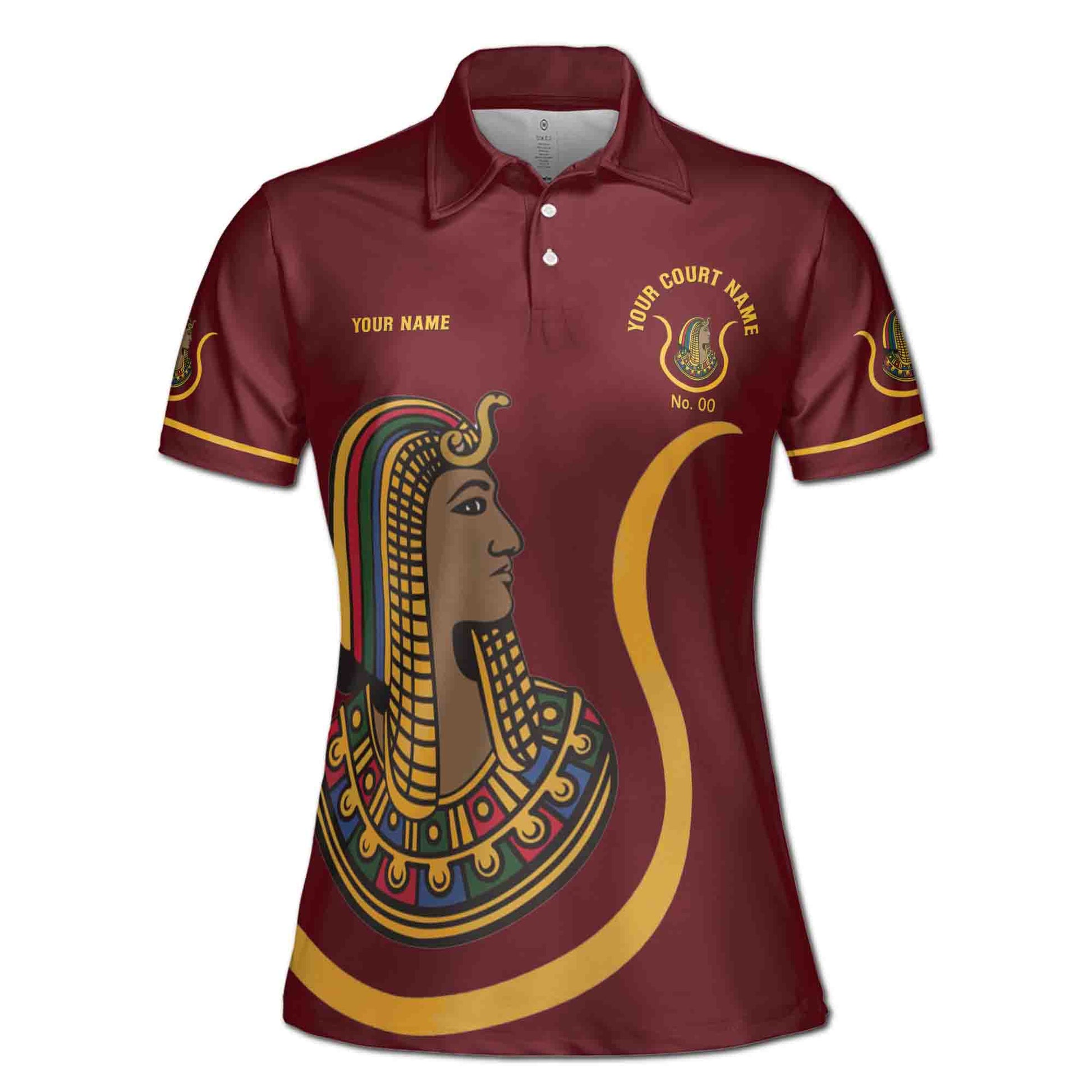 Custom Name Court Name Daughters Ancient Egyptian Women's Polo Shirt S-5XL - FUKAMASONIC