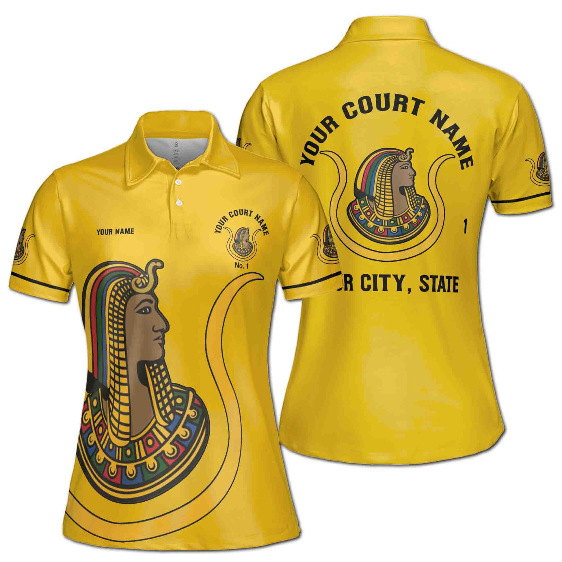 Custom Name Court Name Daughters Ancient Egyptian Women's Polo Shirt S-5XL - FUKAMASONIC