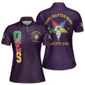 Customize Order of the Eastern Star OES Pentagon Down AF&AM Women's Polo Shirt S-5XL - FUKAMASONIC