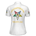 Customize Order of the Eastern Star OES Pentagon Down AF&AM Women's Polo Shirt S-5XL - FUKAMASONIC