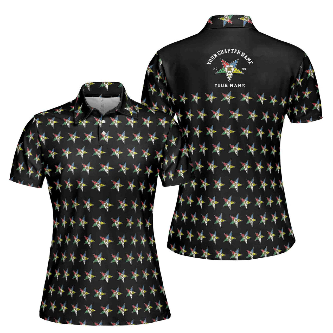 Custom OES Order of The Eastern Star Masonic Multi-color Women Polo Shirt S-5XL - FUKAMASONIC