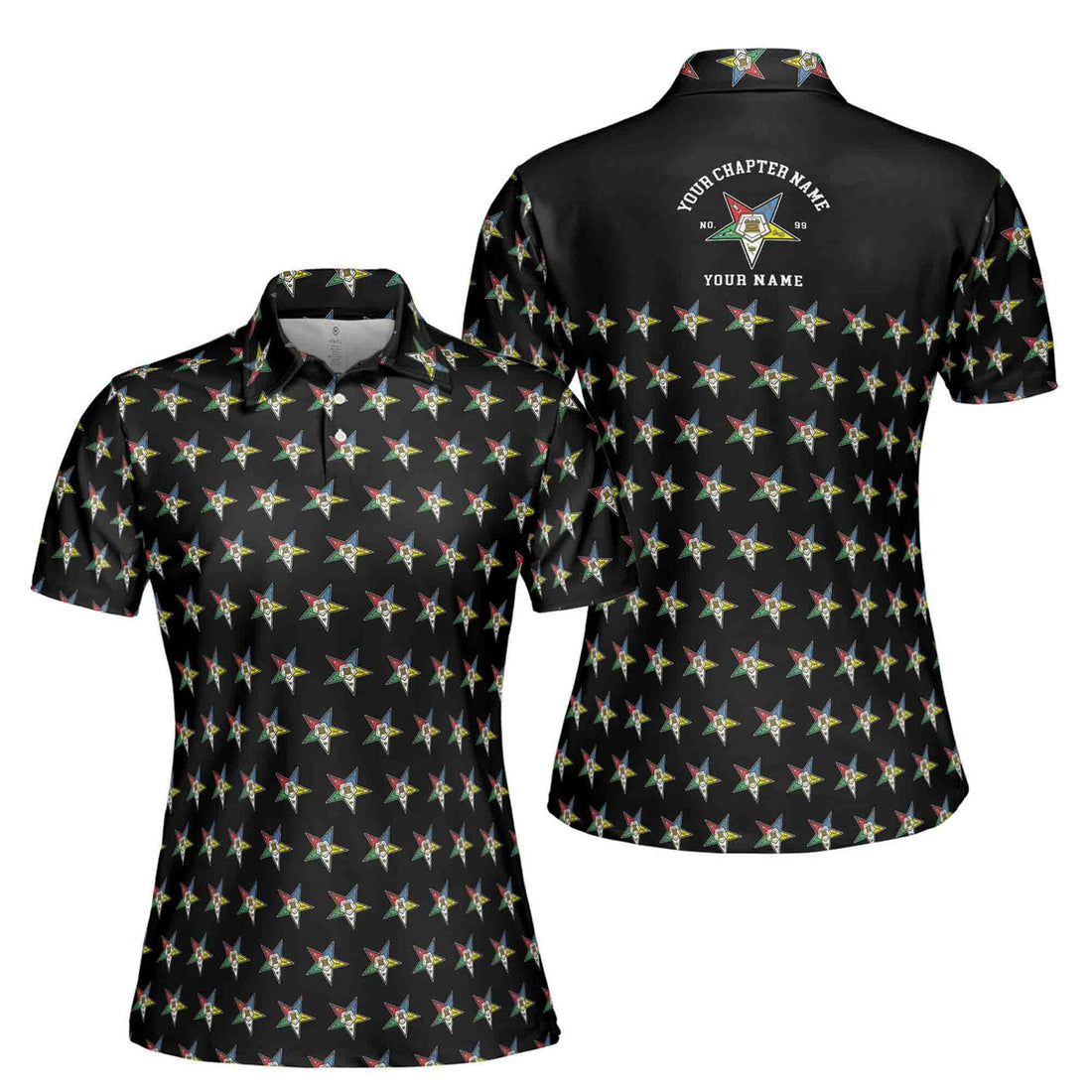 Custom OES Order of The Eastern Star Masonic Multi-color Women Polo Shirt S-5XL - FUKAMASONIC