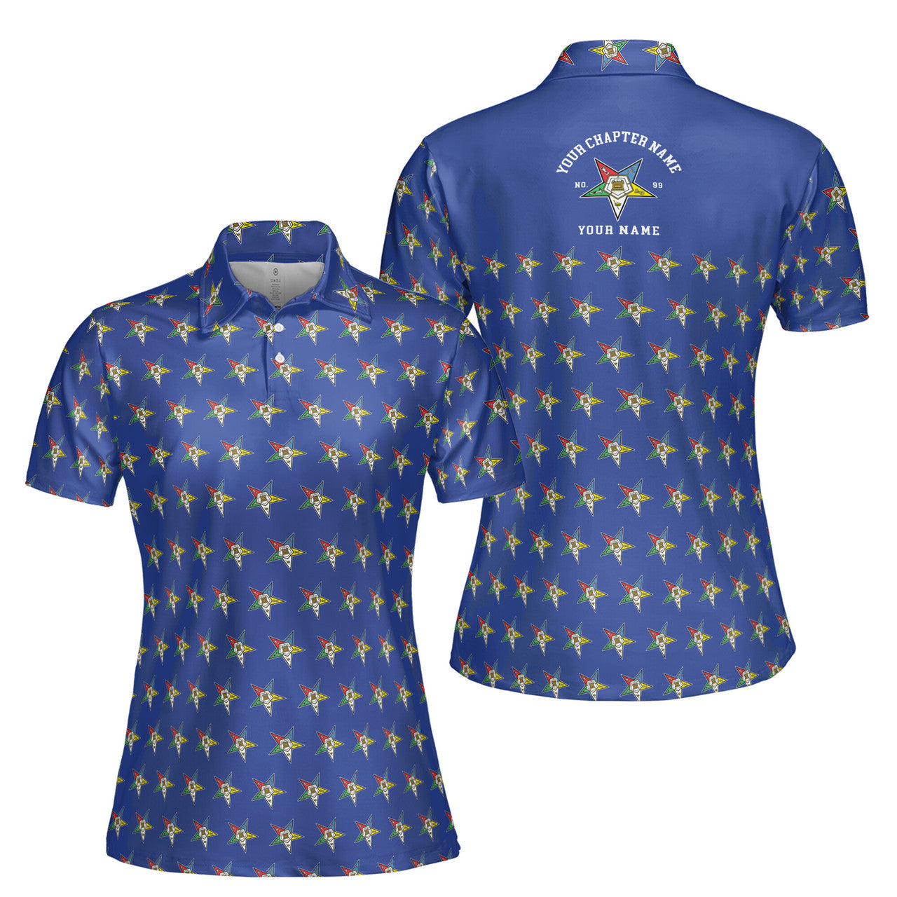 Custom OES Order of The Eastern Star Masonic Multi-color Women Polo Shirt S-5XL - FUKAMASONIC