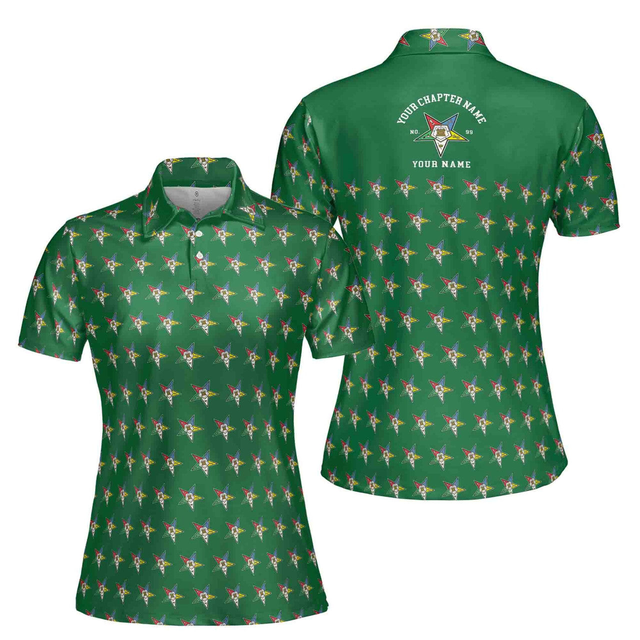 Custom OES Order of The Eastern Star Masonic Multi-color Women Polo Shirt S-5XL - FUKAMASONIC
