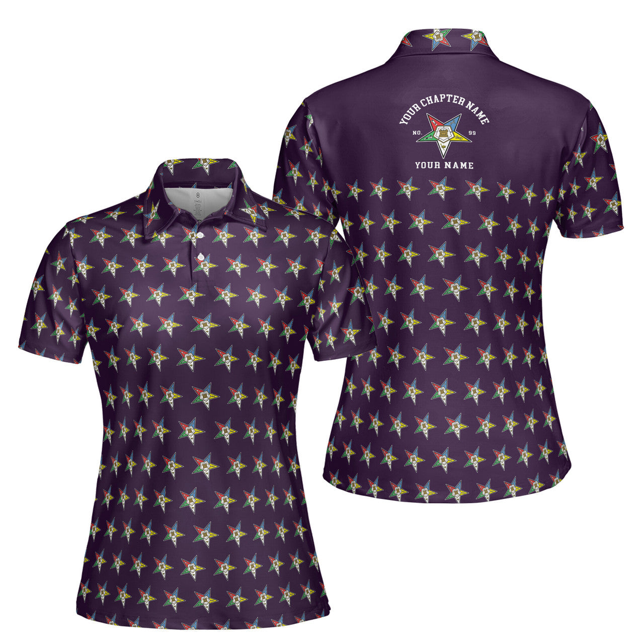 Custom OES Order of The Eastern Star Masonic Multi-color Women Polo Shirt S-5XL - FUKAMASONIC